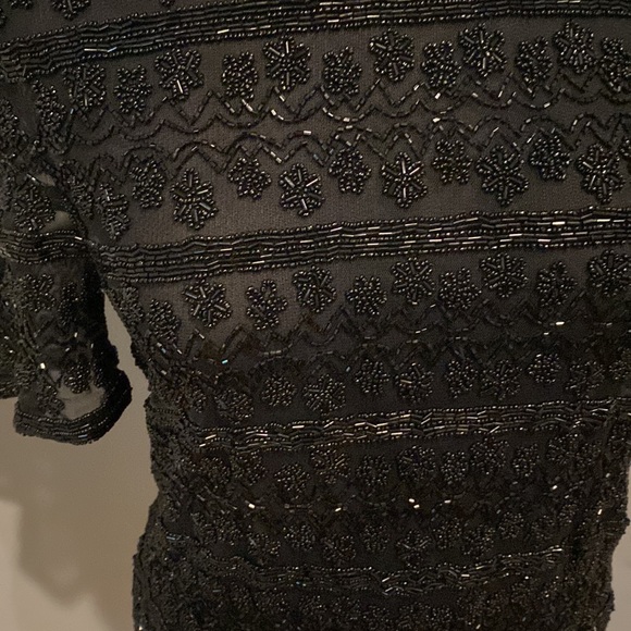 Vintage Scala beaded mesh top - Picture 3 of 8